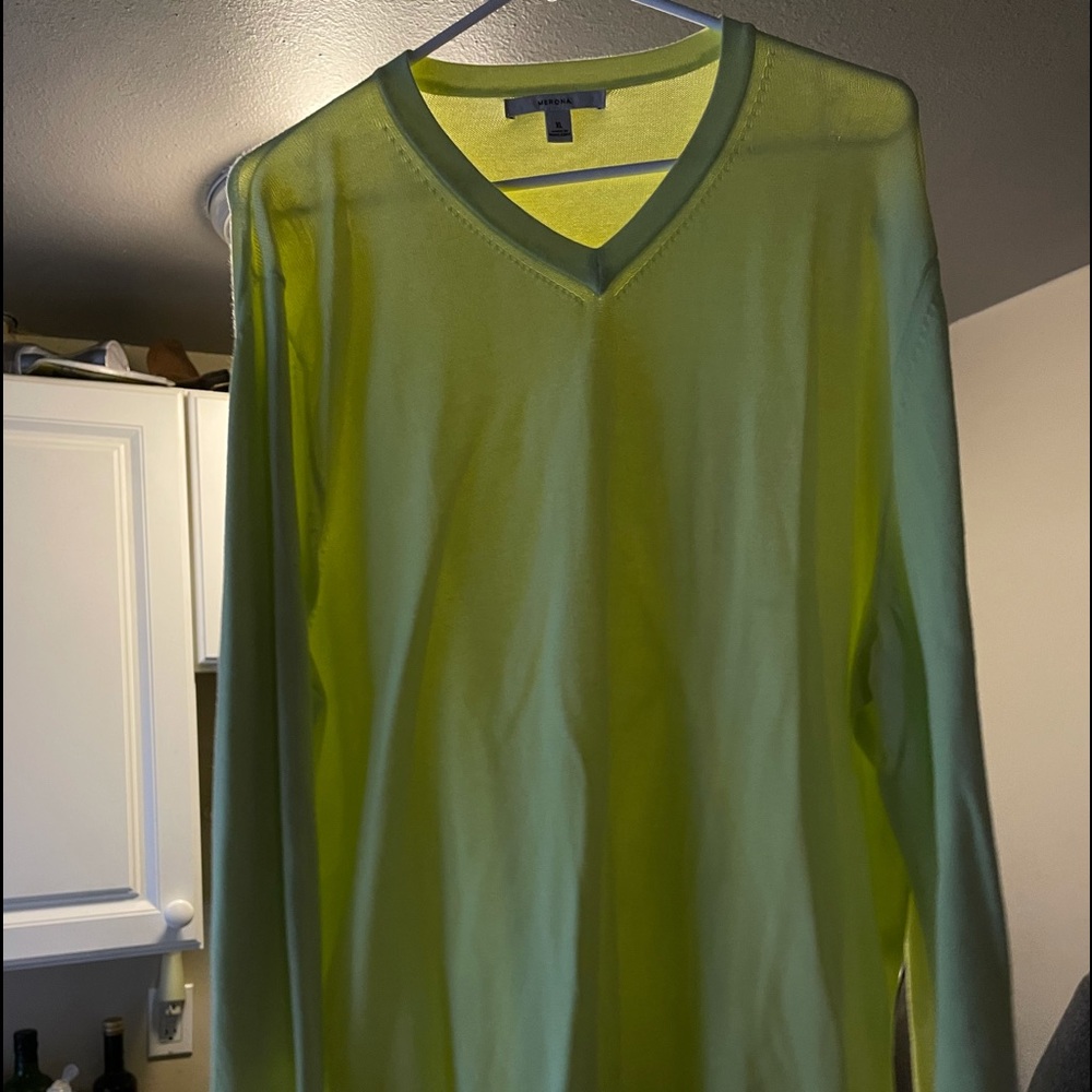 Merona Men’s Sweater color kiwi lime size Xl